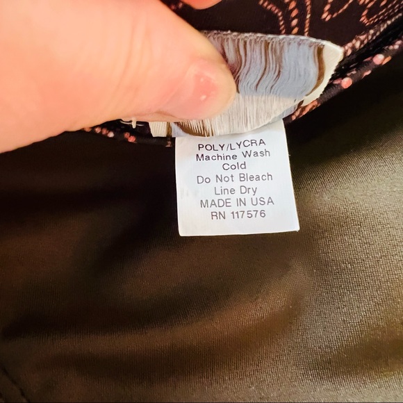 NWOT MELIKA Bikini Bottom Brown Pink Size Small - Picture 6 of 9